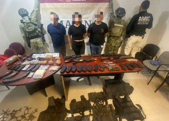 Detienen a presunto líder del crimen organizado en Sonora; Semar asegura armas y equipo táctico