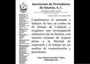Disparan contra el diario El Debate de Sinaloa; cuentan al menos 12 tiros en la fachada