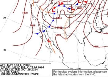 Frente frío 6 de la temporada ingresará a Sonora los últimos días de octubre