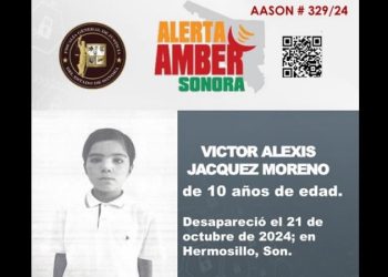 Activan Alerta AMBER por desaparición del menor Víctor Alexis de Hermosillo