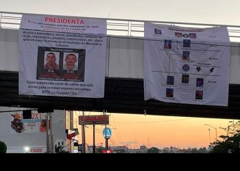 ‘La Chapiza CDS’ cuelga mantas en Culiacán con mensaje a Sheinbaum