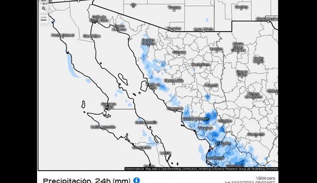 Viene descenso de temperatura para el próximo miércoles en Sonora con mínimas de 15 y máximas de 22 grados