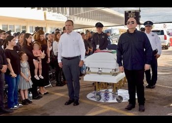 Rinden homenaje póstumo a Jesús Edgardo Valenzuela Soqui policía municipal fallecido en accidente de tránsito