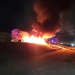 Muerte Accidente Deja a Hombre Muerto y a Tráiler Incendiado en Caborca
