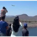 Rezan por agua en Sonora: avioneta pasea a un santo sobre la presa Oviáchic
