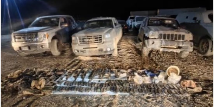 Aseguran arsenal y vehículos en Caborca y Cajeme; efectúan patrullajes aéreos y terrestres