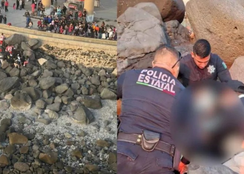 Mujer Cae Entre Rocas a la Orilla del Mar en Puerto Peñasco