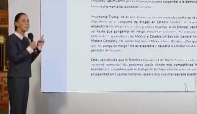 Claudia Sheinbaum se revuelve contra las amenazas de Trump y amaga con devolver los aranceles