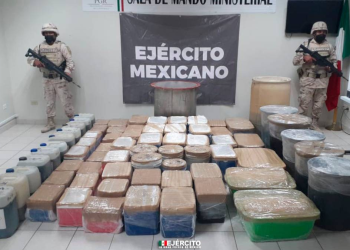 Decomisan 174 kilos de metanfetamina en Sonora; la droga estaba oculta en latas de chiles