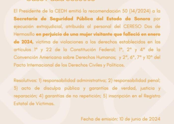 SSP Sonora debe ofrecer disculpa pública por ejecución extrajudicial de Paula Josette