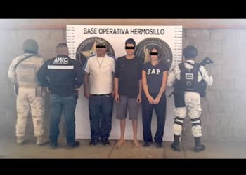 Rescatan a dos menores y detienen a tres personas con cristal en Sonora