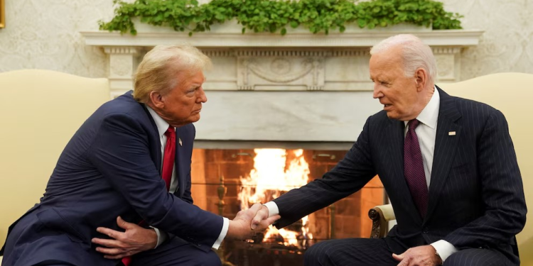 Joe Biden recibe a Donald Trump en la Casa Blanca para comenzar la transición del poder en Estados Unidos