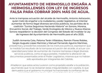 Denuncian intento de aumento en servicios y multas en Hermosillo
