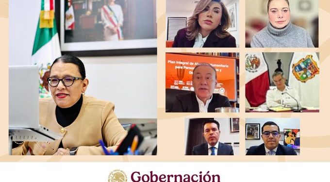Rosa Icela Rodríguez se reúne con gobernadores de la frontera norte de México para tratar temas de migración