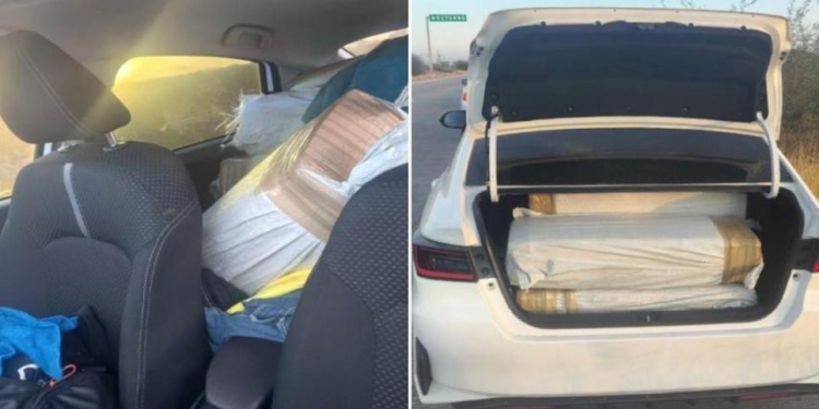 Cae con 300 kilos de cristal cuando lo detiene la Guardia Nacional por exceso de velocidad