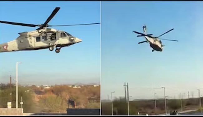 Por qué un helicóptero artillado de la Fuerza Aérea Mexicana fue captado a baja altura en Hermosillo