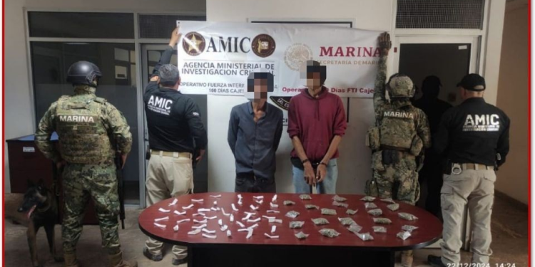 Semar detiene a siete personas; asegura armamento y droga en Sonora