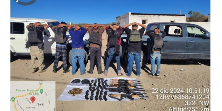 Detiene Guardia Nacional a 7 en Sonora