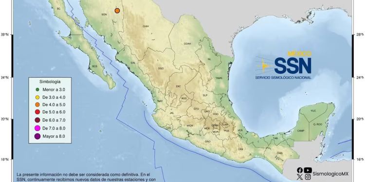 Autoridades de Sonora no reportan daños tras sismos de 4 grados; uno de ellos ocurrió esta mañana