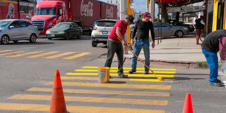 Gobierno municipal de Cajeme rehabilitó el cruce de las calles Chihuahua y 6 de Abril