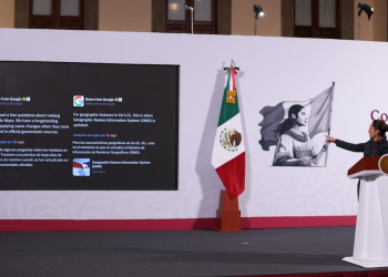 Sheinbaum enviará carta a Google para explicar origen del Golfo de México; le vamos a pedir que “América Mexicana” aparezca en el mapa