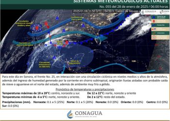 Persisten pronósticos de nevadas al norte del estado de Sonora
