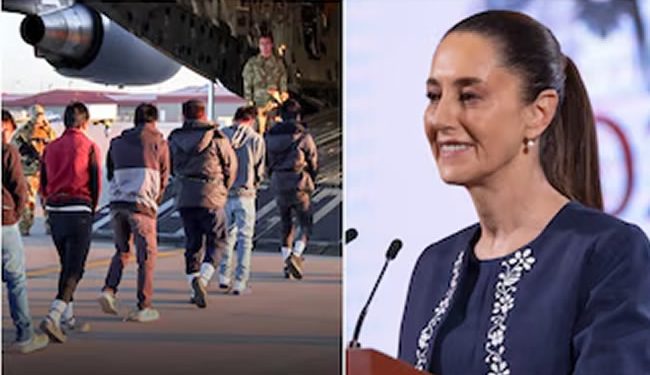 Claudia Sheinbaum reacciona a la foto de mexicanos deportados publicada por la Casa Blanca