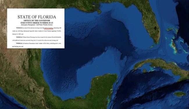 Florida denomina al Golfo de México como “Golfo de América” en reporte climático
