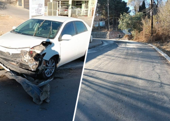 Calles congeladas provocan accidentes en Cananea, Sonora