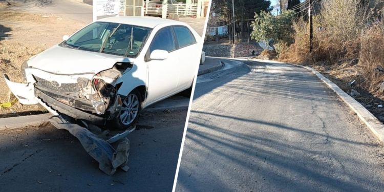 Calles congeladas provocan accidentes en Cananea, Sonora