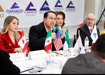 Heriberto Aguilar destaca el impacto del Plan México en el Foro Binacional de Negocios T-MEC
