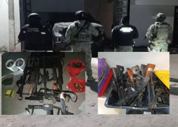 Lanzallamas, granadas y más de 8 mil cartuchos: Así es el arsenal hallado en Navojoa