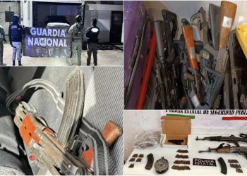 Aseguran más de 30 armas largas en distintos eventos coordinados en Sonora