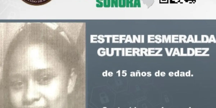 Activan alerta Amber para buscar a joven en Sonora desaparecida en diciembre de 2024