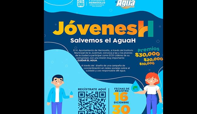 Continúa abierta la convocatoria para registrarse en concurso “Jóvenes H Salvemos el Agua”