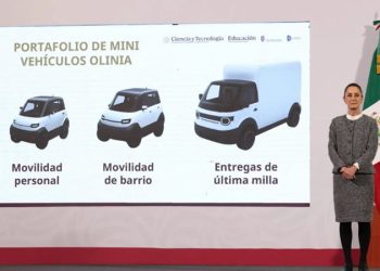 Gobierno federal presenta Olinia, la primera armadora mexicana de minivehículos eléctricos