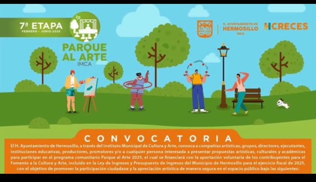 Lanza IMCA convocatoria de la séptima etapa del programa Parque al Arte