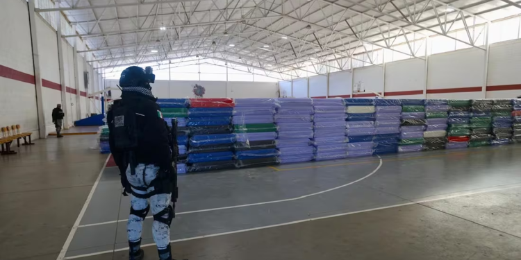 Instalan centro de atención en Nogales para recibir a mexicanos deportados de EU; llegan casi mil colchonetas