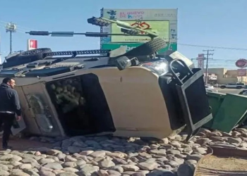 Vuelca Camión del Ejército Mexicano en Hermosillo; Hay Un Lesionado