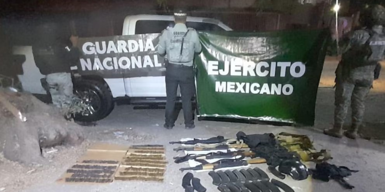 Aseguran armamento “de alto poder” en Sonora y vehículo robado en Arizona, EEUU