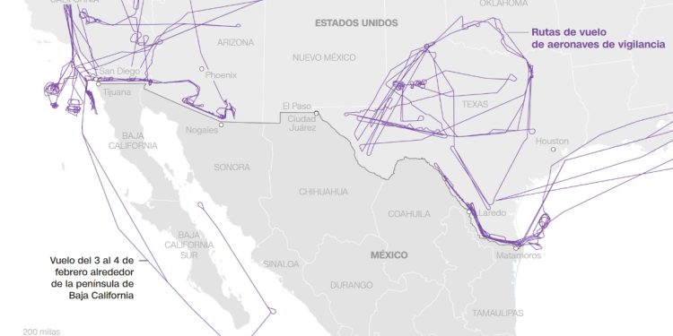 Aviones espías estadounidenses buscan información sobre cárteles de drogas mexicanos mientras aumentan vuelos de vigilancia