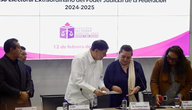 Entrega Senado al INE lista de candidatos de elección judicial