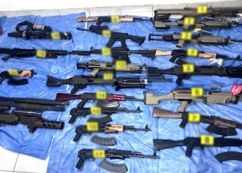 Gabinete de Seguridad asegura fusiles Barret y ametralladoras en Sonora