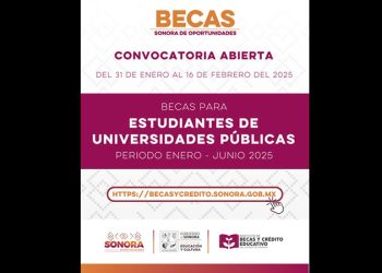 Invita Gobierno de Sonora a jóvenes universitarios a registrarse en convocatoria de becas