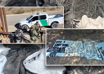 Patrulla Fronteriza descubre punto de “halconeo” en Sonora; decomisan armamento