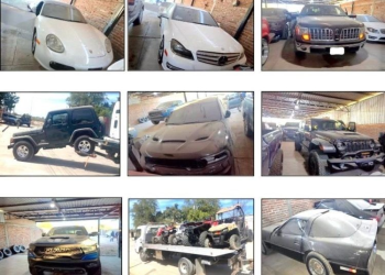 Aseguran 47 vehículos, arsenal y drogas en el sur de Sonora