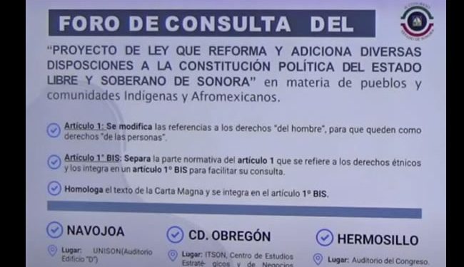 Anuncia Congreso Foros de Consulta en materia de pueblos y comunidades Indígenas y Afromexicanas