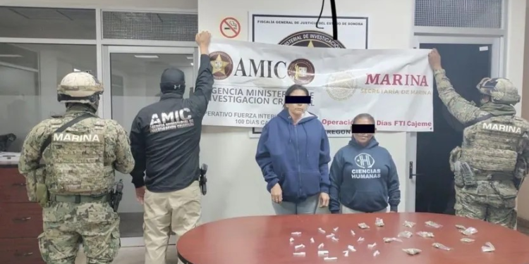 Capturan a Dos Presuntas Distribuidoras de Droga en Cajeme