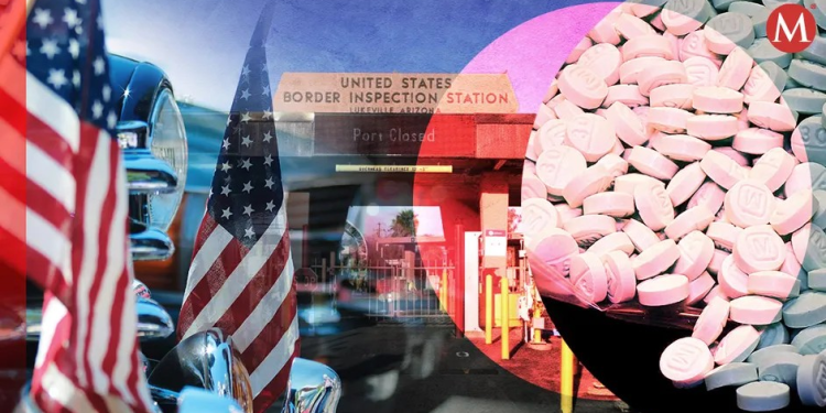 El fentanilo cruza las fronteras en carros con placas gringas