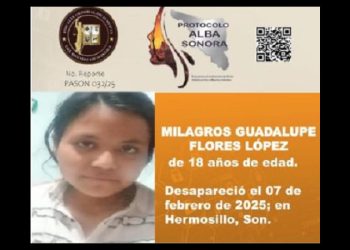 Desaparece joven de 18 años en Hermosillo